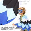 iROLEWIN Multi-layer Feather Bird-Wings-Costume for Kids and Bird Mask Toddler Boys Dress-up Costumes for Play Party Gifts