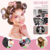 obeoby 50 Pcs in 1 Pack 4 Sizes Hair Rollers with Gift Makeup Bag, 24 Pcs Rollers Hair Curlers Self Grip Hair Rollers with 24 Pcs Hair Clips, Comb, 25/36/48/60 mm Curlers for Volume Medium Long Hair