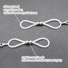 Mimimelon Non Pierced Nipple Jewelry Chains Faux Nipple Piercing Rings Bells Stainless Steel Nipple Noose
