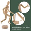 US Art Supply® Wood 8" Female - Artist Drawing Manikin Articulated Mannequin with Base and Flexible Body - Perfect for Drawing The Human Figure (8" Female)