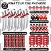Jacyan 72Pcs Karate Party Favors Include Inflatable Sword Headbands Karate Party Decorations Karate Slap Bracelets Costume Accessories Gift Set for Birthday Supplies