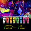 MEICOLY Glow Blacklight Face Paint,Neon UV Body Paint Set of 8 Tubes Blacklight Reactive Paints,Glow in the Dark Body Paint Neon Party Supplies,Neon Fluorescent Face Paint Blacklight Glow Makeup