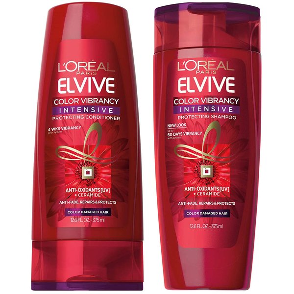 L'Oreal Paris Elvive Color Vibrancy Protecting Shampoo and Conditioner Set, 12.6 Ounce Each