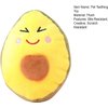 Jowxsx Dog Chew Toy, Avocado Squeaky Dog Toys, Tough & Chew Resistant, Creative Pet Toy, Soft Plush Avocado Shape Tooth Cleaning Dog Chew Toys for Puppy, Small, Middle, Big Dogs Yellow
