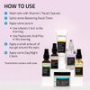 YEOUTH Hyaluronic Acid Serum for Face, Vitamin C Face Serum, Face Cleanser, Toner for Face, Under Eye Gel, Face Cream, Complete Self Care Routine, 6-Piece, Skin Care Gift Set