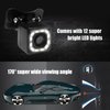 QUICTO Car Backup Camera, Waterproof Ultra HD 12 LED Night Vision Rear View Camera, 170° Wide View Angle Long License Plate Frame Camera, Universal Cars, SUV, Trucks, RV