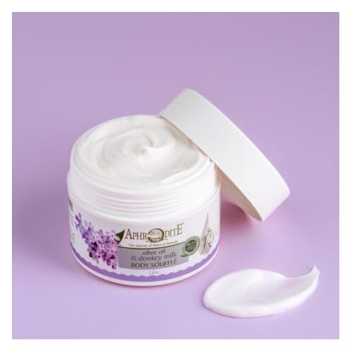 SEASATIONALS Aphrodite Olive Oil & Donkey Milk Body Soufflé, with Lilac, 8 fl oz