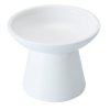 CEEFU Extra Wide Elevated Cat Bowls - Ceramic Cat Food Bowl 6.2" Raised Cat Food Bowls Elevated Shallow Cat Food Dish, Whisker Fatigue, Lead & Cadmium Free, 5" Good Height for Cat Feeding, White
