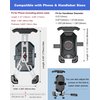 BRCOVAN Motorcycle Phone Mount, [1s Lock] [One Hand Operation] Bike Phone Mount, Aluminum Alloy Mounting Base Handlebar Cell Phone Holder for Bicycle Motorcycle ATV Scooter Fit 4''-7'' Smartphones