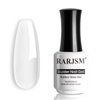 RARJSM Gel Nail Polish Clear Transparent Gel Builder for Nails Rubber Base Gel Hard Gel Nail Polish Sheer Brush on Extend Gel in a Bottle Soak Off UV LED Curing Requires 15ml Salon Home DIY Use