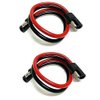 LOT OF 2 Workman TP-8 2-Pin 24" Polarized Quick Disconnect CB Radio Power Cable