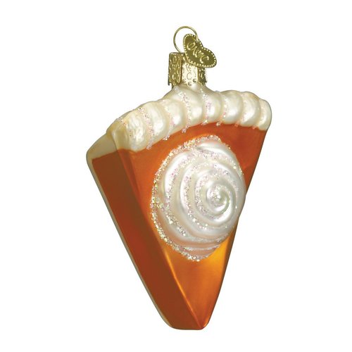 Old World Christmas Ornaments: Piece of Pumpkin Pie Glass Blown Ornaments for Christmas Tree (32019)