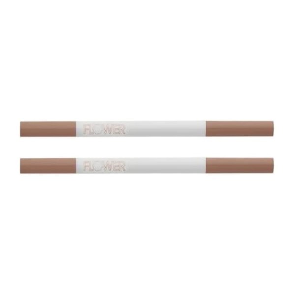FLOWER Beauty The Skinny Microbrow Eyebrow Pencil | Shea Butter Formula To Nourish Brows | Ultra-Slim 1.5mm Pencil Creates Fine, Hair-Like Strokes For Natural-Looking Filled-In Eyebrows - Blonde (Pack of 2)