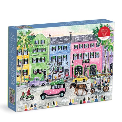 Michael Storrings Christmas in Charleston 1000 Piece Puzzle from Galison - Perfect Holiday Puzzle for Adults, Beautifully Illustrated Christmas Scene in Charleston, South Carolina, Fun Indoor Activity
