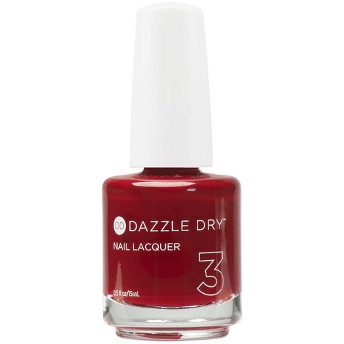 Dazzle Dry Nail Lacquer (Step 3) - C.E.O. - A deep wine red full coverage cream. (0.5 fl oz)