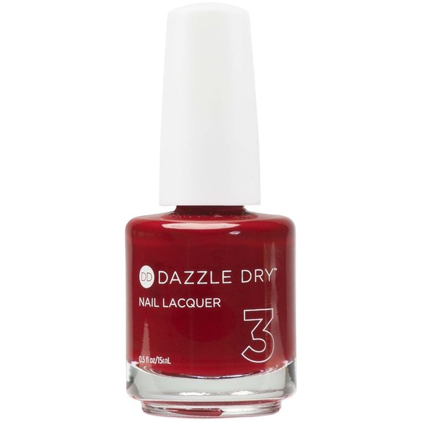 Dazzle Dry Nail Lacquer (Step 3) - C.E.O. - A deep wine red full coverage cream. (0.5 fl oz)