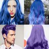 SOVONCARE 2 Hair Color Wax Temporary Hair Dey Wax 4.23.Oz Each Neutral Hair Wax Mud Matte Long-Lasting Definition Hairstyle Cream for Parties Halloween Christmas Cosplay -Blue Purple