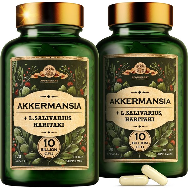 AdvantageNutra Akkermansia Muciniphila Probiotics and Prebiotics - GLP 1 Booster w/Lactobacillus Salivarius | Fiber Supplement Gut Health & Digestive Health | Women Probiotic Akkermansia Light (2)