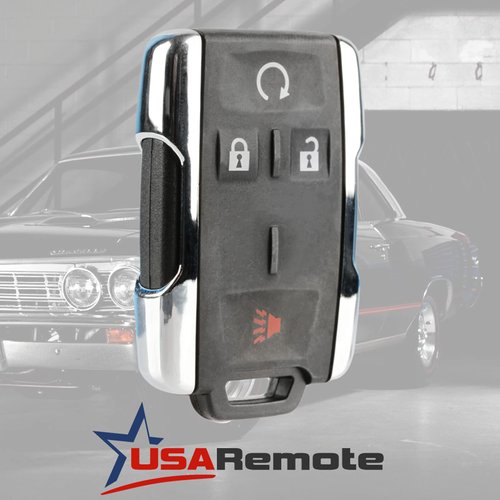 Key Fob Keyless Entry Remote Start fits Chevy Silverado Colorado/GMC Sierra Canyon 2014 2015 2016 2017 (M3N-32337100 Chrome)