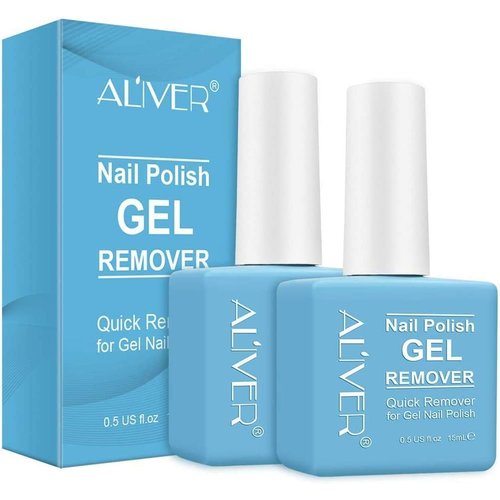 Gel Nail Polish Remover, (2PACK) Easily & Quickly Soak off Gel Polish No Need for Foil, Soaking or Wrapping, Remove Gel Nail Polish within 3-5 Minutes, Professional Nail Polish Remover 0.5 Fl Oz
