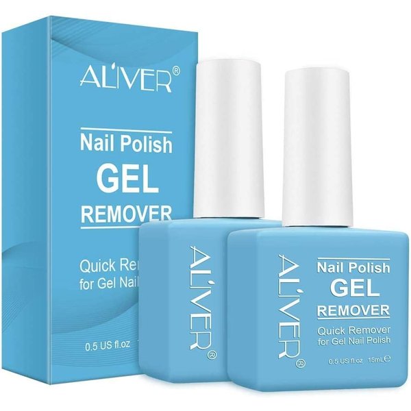 Gel Nail Polish Remover, (2PACK) Easily & Quickly Soak off Gel Polish No Need for Foil, Soaking or Wrapping, Remove Gel Nail Polish within 3-5 Minutes, Professional Nail Polish Remover 0.5 Fl Oz