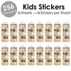 Big Dot of Happiness Bump, Set, Spike - Volleyball - Birthday Party Favor Kids Stickers - 16 Sheets - 256 Stickers