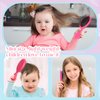 24 Pcs Mini Brush Hairbrush for Kids Girls Wet Little Travel Hairbrush Mini Hair Brush Detangling Soft Bristles Hair Brush for Most Hair Types Smoothing with Ease Knots (Rose Red)