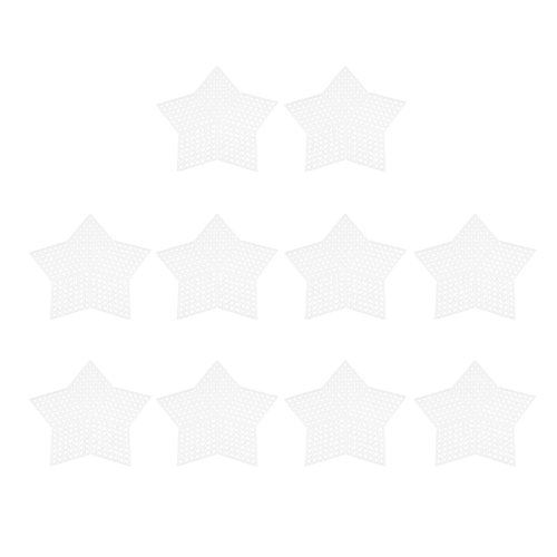 MY MIRONEY 10Pcs Mesh Plastic Canvas Kits Star Shape Cross Stitch Plastic Canvas Tools Plastic Sheets Embroidery Craft Knit Tools