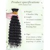 KULYMUWIG Human Braiding Hair for Boho Braids 18 Inch 100 g 4 Bundles Deep Wave Bulk Human Hair for Braiding No Weft 10A Curly Human Hair Extensions for Braids Wet and Wavy Human Braiding Hair