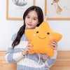 DearSun 13''Creative Twinkle Star Colorful Night Light Plush Pillows Light up Night Stuffed Toys Perfect for Birthday Christmas Holiday Valentines (Orange)