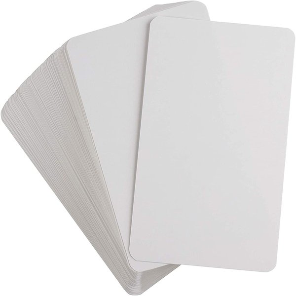 Juvale Shiny Index Cards, Blank Flash Cards Unruled for Studying (3 x 5 in, 200 Pack)