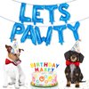 Dog Birthday Balloons,16 inch Blue Foil Lets Pawty Balloons Dog Balloons for Birthday Party, Lets Pawty Birthday Decorations,Dog Birthday balloons for Pet Dog Birthday Party Supplies (Blue)