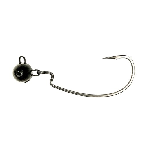 MESU Fishing Wobble Head FTB (4-Pack), Green Pumpkin, 3/8-Ounce
