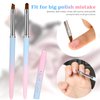 Sliverdew Nail Art Clean Up Brush, 2Pcs Round&Angled Nail Polish Clean Up Brush for Cleaning Fingernails, Professional Nail Painting Brushes for Nail Art Design