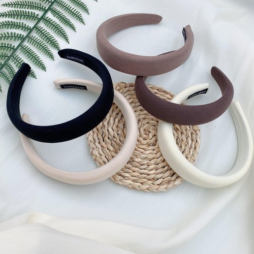 CHAVASIS Hair Bands - 5Pcs Cotton Hair Band, Rubber Band, Hair Bands For Women Girls Wife Daughter Spa Headband, Makeup Headband, Bow Headband for Washing Face SETHB01-01