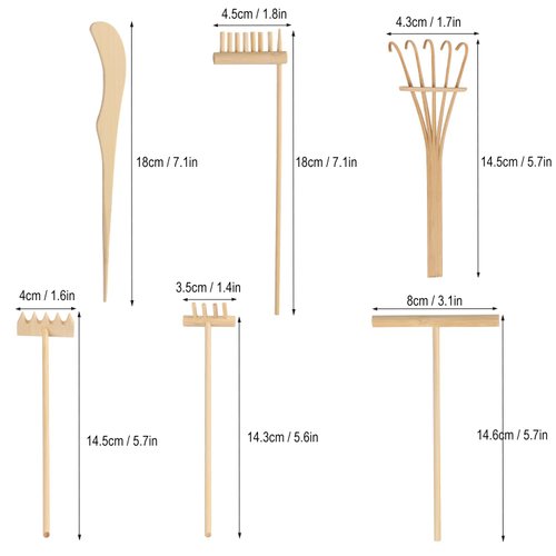 GNIEMCKIN 30 PCS DIY Sand Zen Garden Tools, Mini Zen Garden Rake Sets for Serenity and Spiritual Meditation, Tasteful and Elegant Zen Garden Accessories for Home Decor, and Father or Mother's Gift