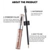 MAEPEOR Waterproof Eyebrow Gel 8 Colors Full-pigmented Long Lasting Liquid Brow Gel for Fuller & Defined Looking (#01 Warm Blonde）