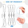 TecUnite 10 Pack Swivel Hooks Clips Smooth Spinning Dual Clip Hanging Windsock Wind Spinners Wind Chimes Crystal Twisters Party Supply