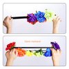 Lystaii Rainbow Rose Headband Rainbow Flower Crown Woodland Hair Wreath Floral Crown Women's Hawaiian Stretch Headpiece Gay Pride Accessories for Gay LGBT Bisexual Pride Party Supplies Halloween