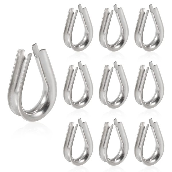SPEEDWOX 10Pcs M10 Stainless Steel Thimble, Wire Rope Cable Thimbles Rigging for 3/8 Inch Steel Wire Rope Cable