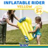 BACKYARD BLAST Rider, Inflatable Body Board Slide Rider and Pool Float Toy, Yellow