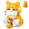 Myweyde Orange Cat Building Blocks, Micro Building Blocks Cats, Cat Building Blocks, Mini Blocks Building Sets Adult Cat for Adults & Boys & Girls (Cat - 834Pcs)