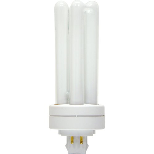 GE CFL Tube Light Bulb, T4 Light Bulb, 42 Watt, G24Q-4 4-Pin Base, Warm White (10 Pack)