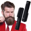 Red by Kiss Beard & Hair Straightener, Secure Auto Shut-Off, 2 in 1 Heated Straightening Beard Brush 360 degree swivel cord Temperature Adjustable