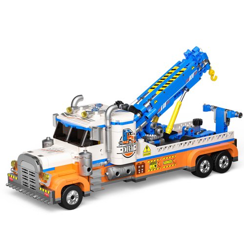 QLT QIAOLETONG 781PCS Technik Tow Truck Construction Building Set for Boys - with Crane Toy Construction Building Kit, Road Rescue Vehicle (Compatible with Lego car)