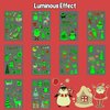 Partywind 10 Sheets Luminous Christmas Temporary Tattoos for Kids Stocking Stuffers, Christmas Party Decorations Supplies Favors for Birthday, Xmas Holiday Stickers Games Toys for Boys Girls