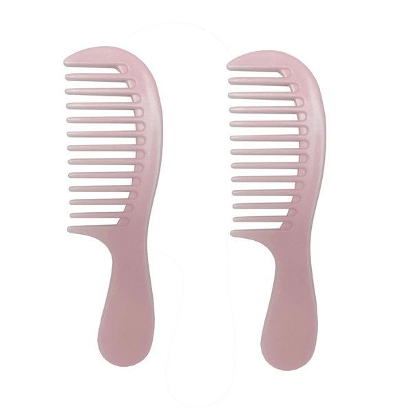 Mini Wide Tooth Comb,Small Travel Purse Comb Hair Detangling Comb Brush for Curlies Portable Care Handgrip Comb Shower Comb Travel Combs for Men Women - Best Styling Comb for Curly,Wet,Dry (Pink-S2)