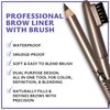Khasana Long-Lasting Waterproof Eyebrow Pencil with Brush, Sharpenable, Longwear Eyebrow Pencil, Defined Brows, Pigment Brow Pencil. #22 Light Brown