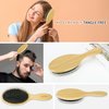 CXTYO bamboo Hair Brush, Boar and Nylon Bristle Brush for Women Mens, Paddle Brush Curly Hair Brush for Thick Hair and Anti Static Detangling Best Paddle Brush for Reducing Hair Breakage
