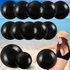 Sinmoe 12 Pieces Halloween Inflatable Decorations Solid Beach Ball Inflatable Beach Ball Swimming Pool Party Ball for Summer Beach, Pool and Halloween Party Favor, Beach suppy(16 Inch, 24 Inch,Black)